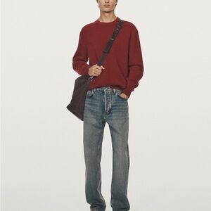 Massimo Dutti Men's Rust Crewneck Sweater